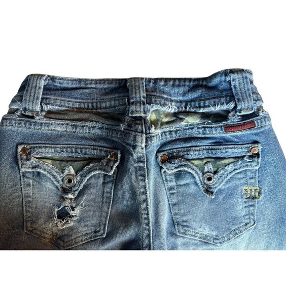 Miss Me Women's Sz 27 Jeans Camouflage Embellished Flap Pockets JP4222 Ltd Ed - Picture 9 of 13